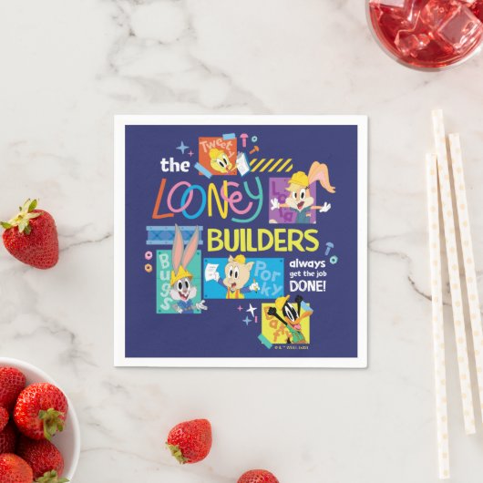 BUGS BUNNY BUILDERS™| The Looney Builders Collage Serviette (Beispiel)
