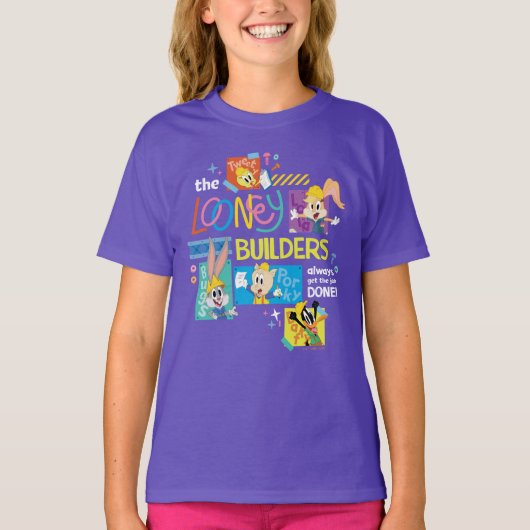 BUGS BUNNY BUILDERS™| The Looney Builders Collage T-Shirt (Vorderseite)