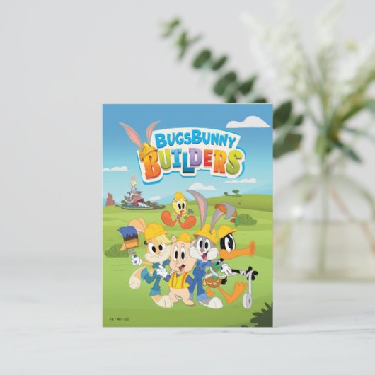 BUGS BUNNY BUILDERS™| The Looney Builders Group Postkarte (Stehend Vorderseite)