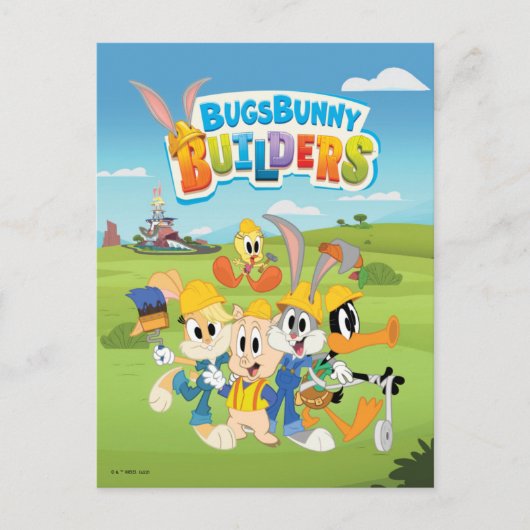 BUGS BUNNY BUILDERS™| The Looney Builders Group Postkarte (Vorderseite)