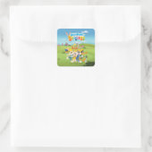 BUGS BUNNY BUILDERS™| The Looney Builders Group Quadratischer Aufkleber (Tasche)
