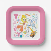 BUGS BUNNY BUILDERS™| TWEETY™-Arbeitstools Pappteller (Vorderseite)