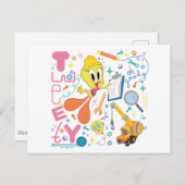 BUGS BUNNY BUILDERS™| TWEETY™-Arbeitstools Postkarte (Vorne/Hinten)