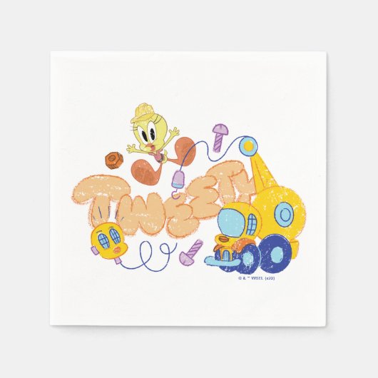 BUGS BUNNY BUILDERS™| TWEETY™ Sketch Art Serviette (Vorderseite)