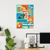 BUGS BUNNY BUILDERS™| Zeichenrastermuster Poster (Heimbüro)