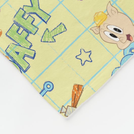 BUGS BUNNY BUILDERS™| Zeichenskizzenmuster Fleecedecke (Ecke)