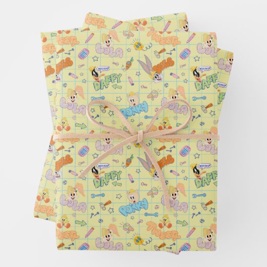 BUGS BUNNY BUILDERS™| Zeichenskizzenmuster Geschenkpapier Set (Beispiel)