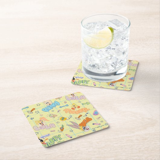 BUGS BUNNY BUILDERS™| Zeichenskizzenmuster Rechteckiger Pappuntersetzer (Vor Ort)