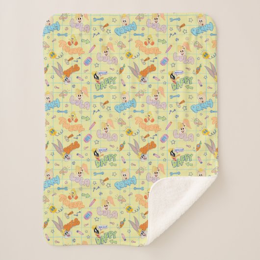 BUGS BUNNY BUILDERS™| Zeichenskizzenmuster Sherpadecke (Vorderseite)