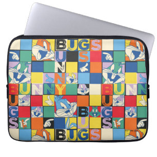 BUGS BUNNY™ Bunter Name und Gesicht-Checker Laptopschutzhülle