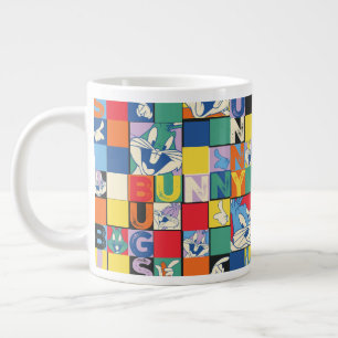BUGS BUNNY™ Bunter Namens- und Gesichts-Checker Jumbo-Tasse