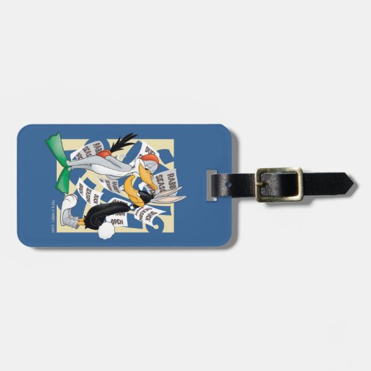 BUGS BUNNY™ & DAFFY DUCK™ Bereit für die Jagdsaiso Gepäckanhänger (Vorderseite horizontal)