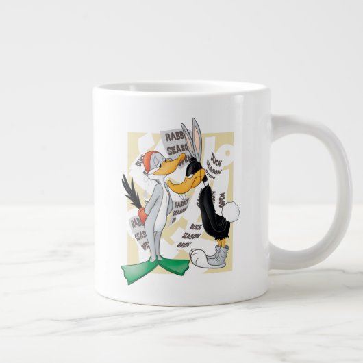 BUGS BUNNY™ & DAFFY DUCK™ Bereit für die Jagdsaiso Jumbo-Tasse (Rechts)