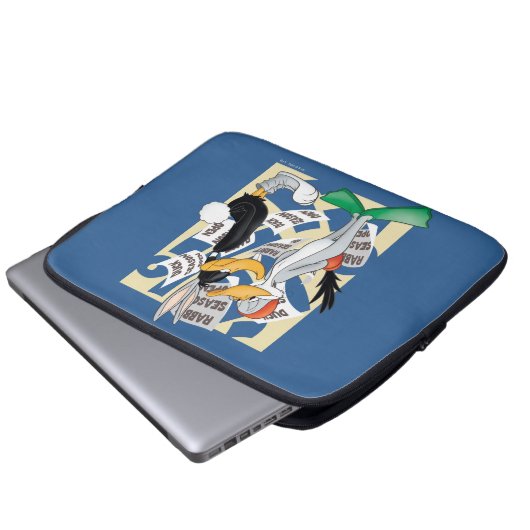 BUGS BUNNY™ & DAFFY DUCK™ Bereit für die Jagdsaiso Laptopschutzhülle (Vorne Knopf)