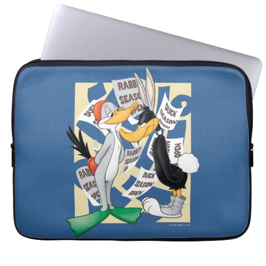 BUGS BUNNY™ & DAFFY DUCK™ Bereit für die Jagdsaiso Laptopschutzhülle (Vorderseite)