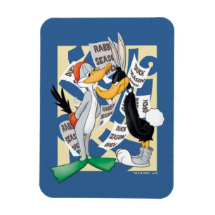 BUGS BUNNY™ & DAFFY DUCK™ Bereit für die Jagdsaiso Magnet