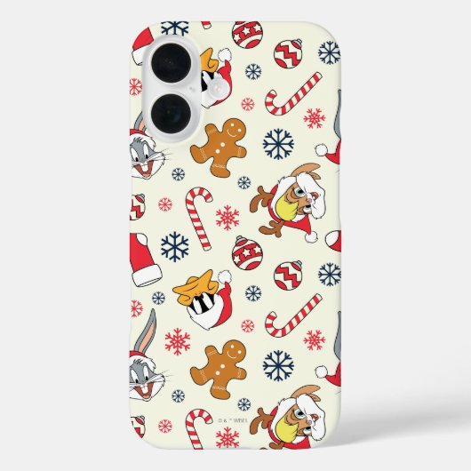 BUGS BUNNY™, DAFFY DUCK™ & Lola Christmas Pattern Case-Mate iPhone Hülle (Rückseite)