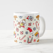 BUGS BUNNY™, DAFFY DUCK™ & Lola Christmas Pattern Jumbo-Tasse (Vorderseite Rechts)