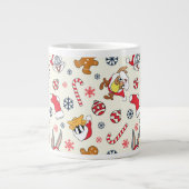 BUGS BUNNY™, DAFFY DUCK™ & Lola Christmas Pattern Jumbo-Tasse (Vorderseite)