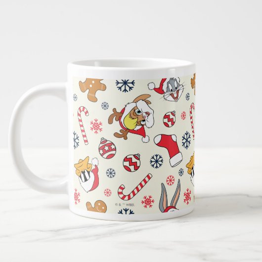 BUGS BUNNY™, DAFFY DUCK™ & Lola Christmas Pattern Jumbo-Tasse (Links)