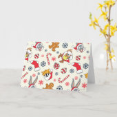 BUGS BUNNY™, DAFFY DUCK™ & Lola Christmas Pattern Karte (Gelbe Blume)