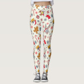 BUGS BUNNY™, DAFFY DUCK™ & Lola Christmas Pattern Leggings (Vorderseite)