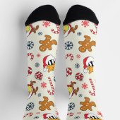 BUGS BUNNY™, DAFFY DUCK™ & Lola Christmas Pattern Socken (Oben)