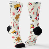 BUGS BUNNY™, DAFFY DUCK™ & Lola Christmas Pattern Socken (Gewinkelt)