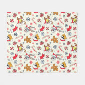 BUGS BUNNY™, DAFFY DUCK™ & Lola Weihnachtsmuster Fleecedecke (Vorderseite (Horizontal))