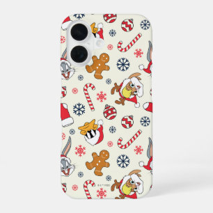 BUGS BUNNY™, DAFFY DUCK™ & Lola Weihnachtsmuster iPhone 16 Hülle