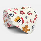 BUGS BUNNY™, DAFFY DUCK™ & Lola Weihnachtsmuster Krawatte (Gerollt)