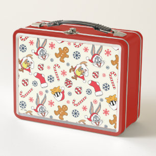 BUGS BUNNY™, DAFFY DUCK™ & Lola Weihnachtsmuster Metall Brotdose