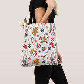 BUGS BUNNY™, DAFFY DUCK™ & Lola Weihnachtsmuster Tasche (Von Nahem)