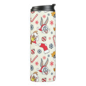 BUGS BUNNY™, DAFFY DUCK™ & Lola Weihnachtsmuster Thermosbecher (Nach links gedreht)