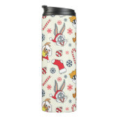 BUGS BUNNY™, DAFFY DUCK™ & Lola Weihnachtsmuster Thermosbecher (Nach rechts gedreht)