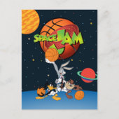 BUGS BUNNY™, DAFFY DUCK™, & TAZ™ SPACE JAM™ Logo Einladungspostkarte (Vorderseite)