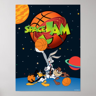 BUGS BUNNY™, DAFFY DUCK™, & TAZ™ SPACE JAM™ Logo Poster