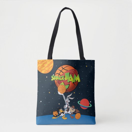 BUGS BUNNY™, DAFFY DUCK™ & TAZ™ SPACE JAM™ Logo Tasche (Vorderseite)