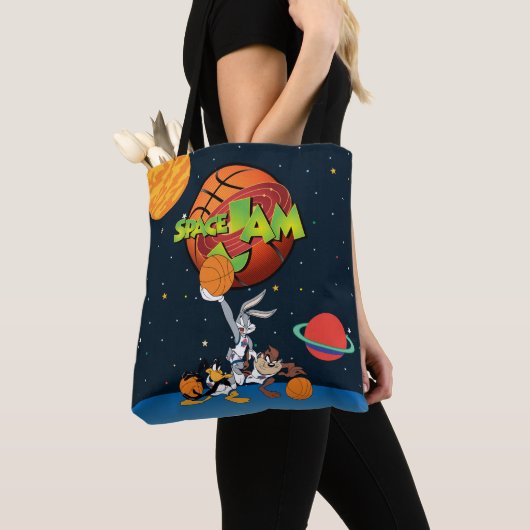 BUGS BUNNY™, DAFFY DUCK™ & TAZ™ SPACE JAM™ Logo Tasche (Von Nahem)