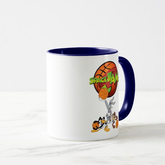 BUGS BUNNY™, DAFFY DUCK™, & TAZ™ SPACE JAM™ Logo Tasse (VorderseiteRechts)
