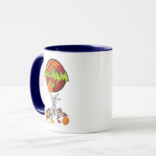 BUGS BUNNY™, DAFFY DUCK™, & TAZ™ SPACE JAM™ Logo Tasse (Vorderseite Links)