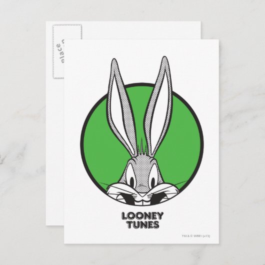 BUGS BUNNY™ Dotty-Symbol Postkarte (Vorne/Hinten)