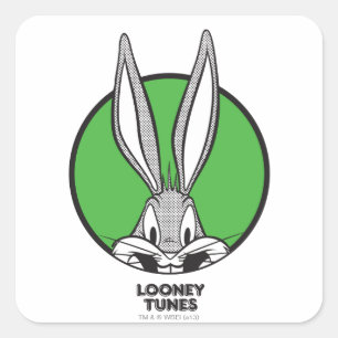 BUGS BUNNY™ Dotty-Symbol Quadratischer Aufkleber