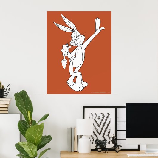 BUGS BUNNY™ Eating Carrot Poster (Heimbüro)