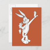 BUGS BUNNY™ Eating Carrot Postkarte (Vorne/Hinten)