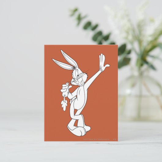 BUGS BUNNY™ Eating Carrot Postkarte (Stehend Vorderseite)