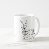 BUGS BUNNY™ Eating Carrot Sketch Kaffeetasse (VorderseiteRechts)