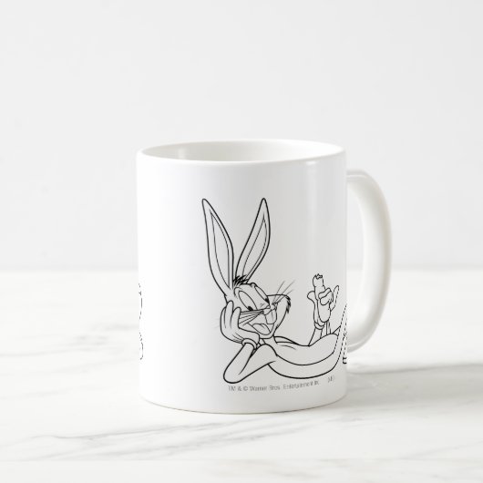 BUGS BUNNY™ Eating Carrot Sketch Kaffeetasse (VorderseiteRechts)