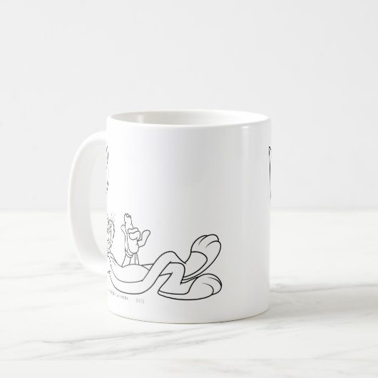 BUGS BUNNY™ Eating Carrot Sketch Kaffeetasse (Vorderseite Links)