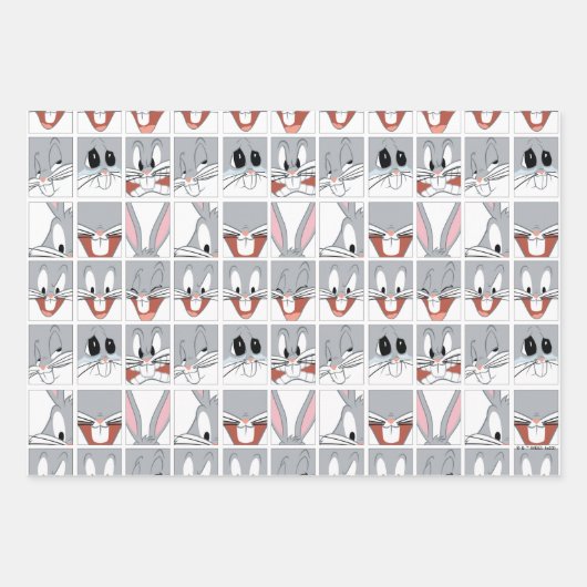 BUGS BUNNY™ Expression Blocks Geschenkpapier Set (Vorderseite 3)